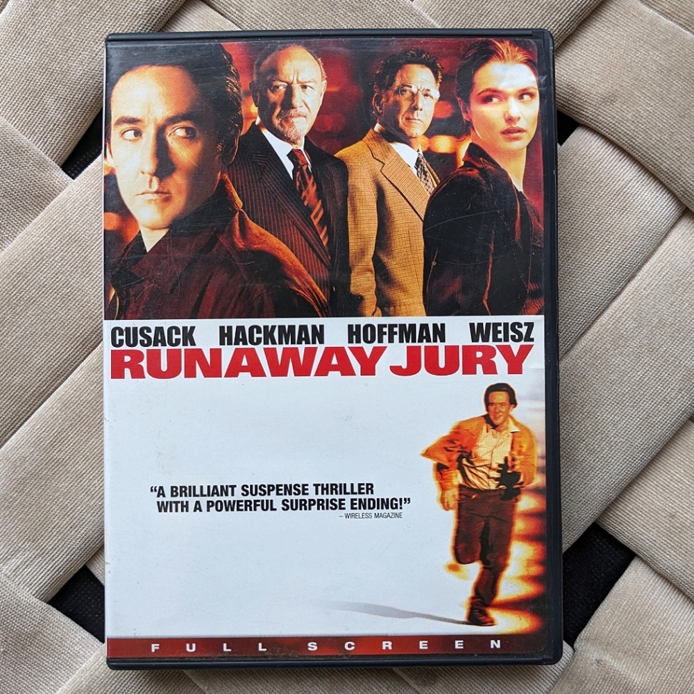 🍿 Runaway Jury DVD, based on John Grisham novel